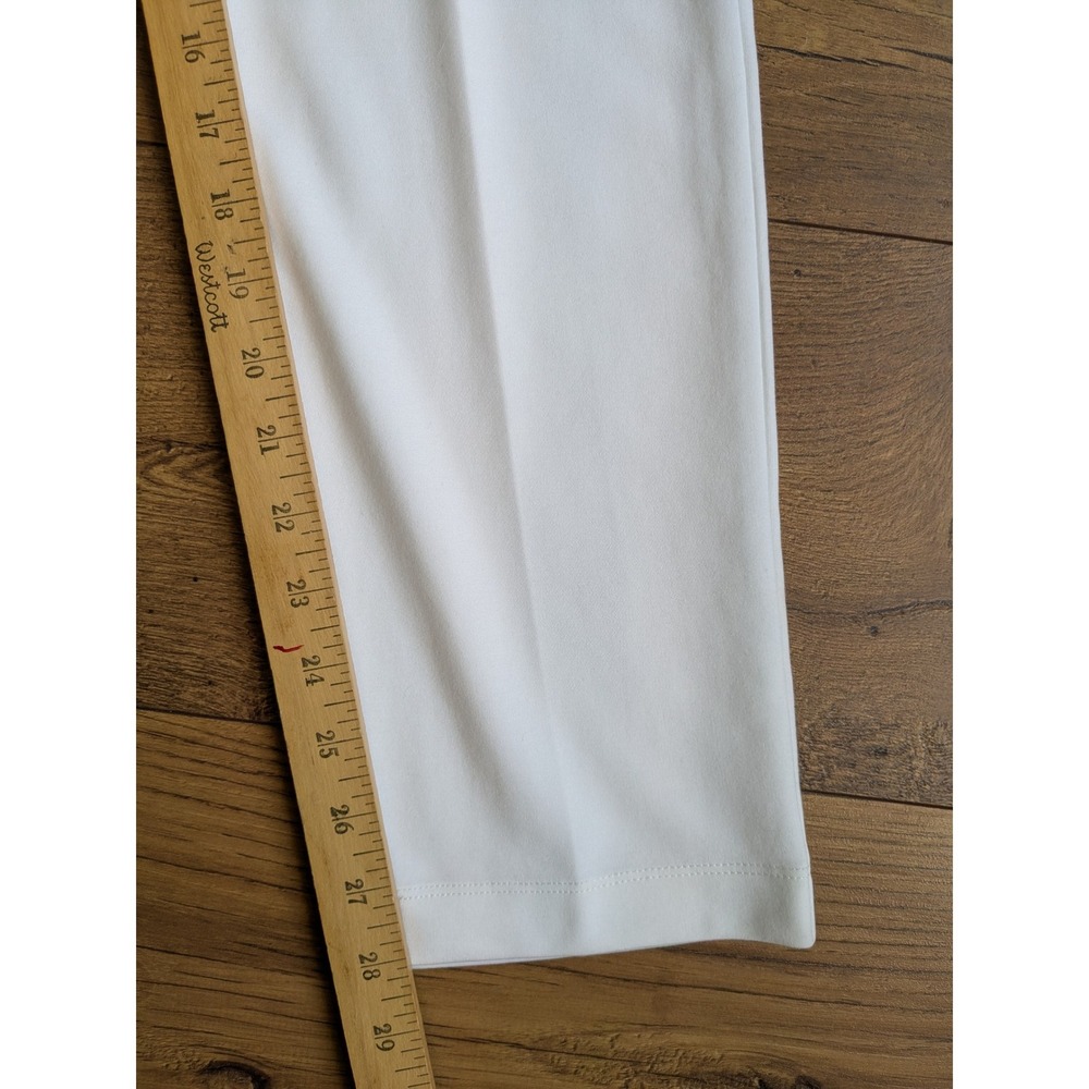 NWOT $198‎ Eileen Fisher White Ponte Straight Leg Stretch Casual Pants XS - Picture 9 of 13